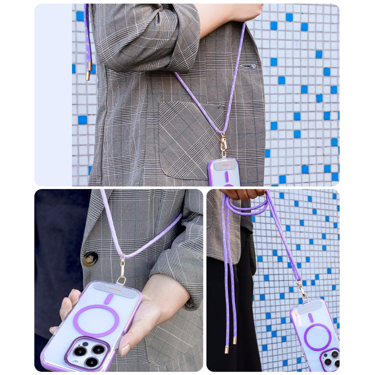 mutural Universal Mobile Phone Lanyard(Purple Gold) - Lanyards & Wrist Straps by Mutural | Online Shopping South Africa | PMc TechLife | Buy Now Pay Later Mobicred