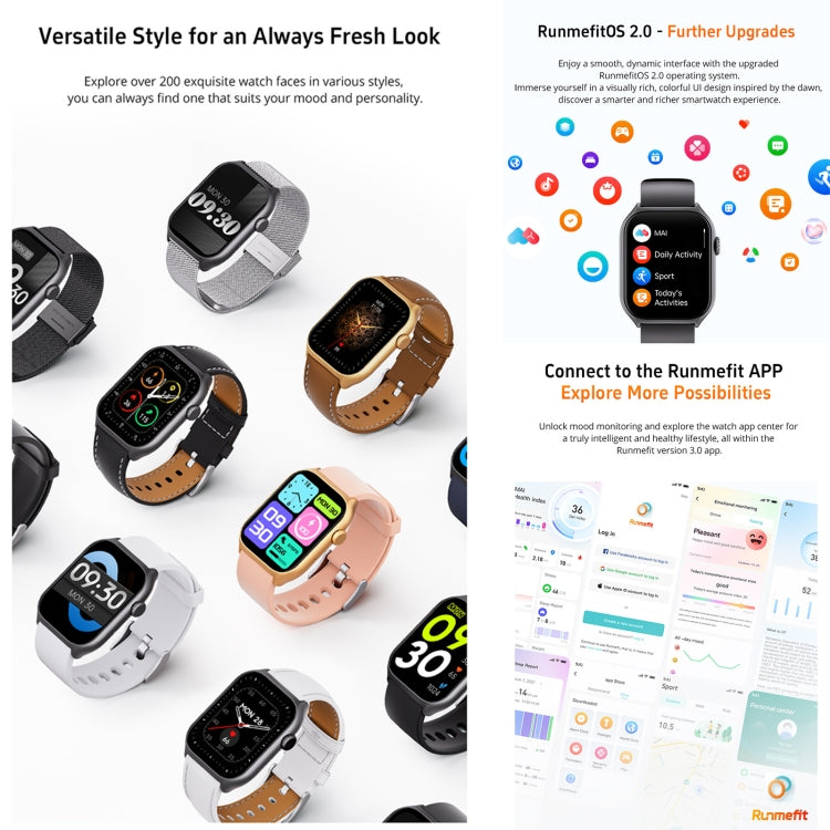GTS7 2.0 inch Fitness Health Smart Watch, BT Call / Heart Rate / Blood Pressure / MET(Blue) - free shipping - PMC TechLife - Order now!