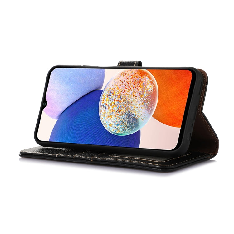 For OnePlus Nord CE4 5G / K12 5G Genuine Leather Litchi Texture RFID Leather Phone Case(Black) - OnePlus Cases by PMC TechLife | Online Shopping South Africa | PMC TechLife | Buy Now Pay Later Mobicred