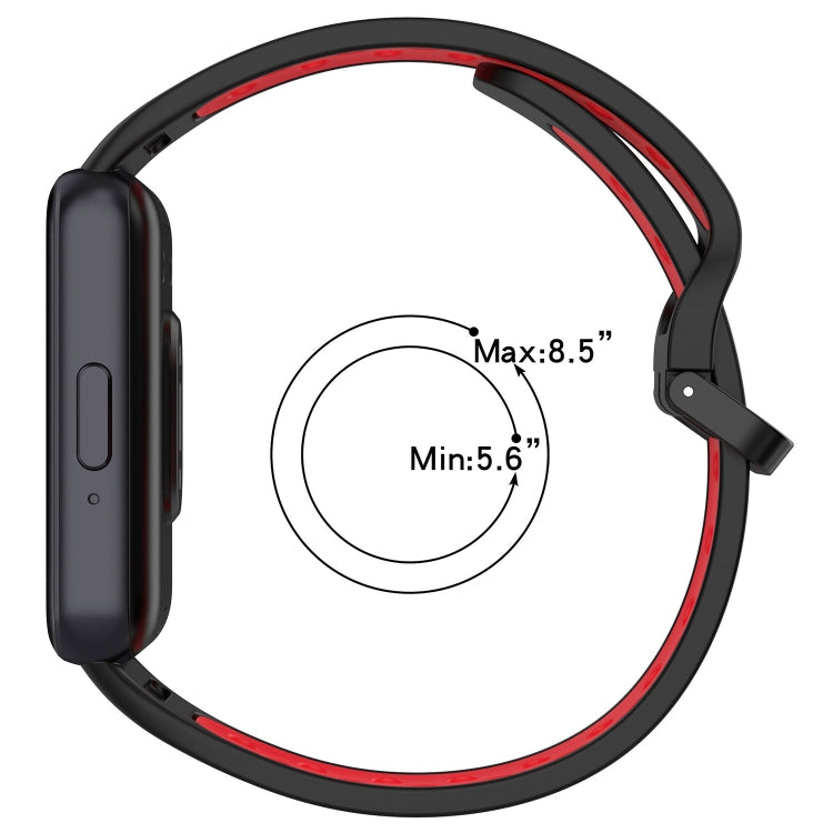 For Samsung Galaxy Fit 3 Two Color Breathable Silicone Watch Band(Black White) - Watch Bands by PMC TechLife | Online Shopping South Africa | PMC TechLife