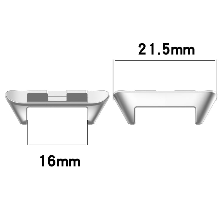 For Honor Band 9 1 Pair Stainless Steel Metal Watch Band Connector(Black) - Other Accessories by PMC TechLife | Online Shopping South Africa | PMC TechLife | Buy Now Pay Later Mobicred