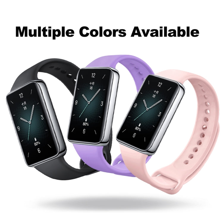For Honor Band 9 Solid Color Silicone Watch Band(White) - Watch Bands by PMC TechLife | Online Shopping South Africa | PMC TechLife