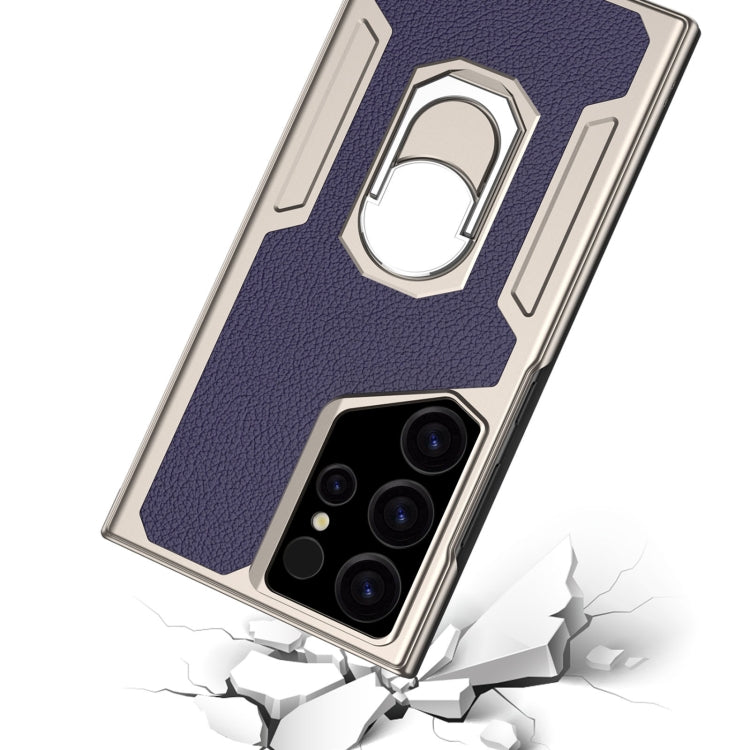 For Samsung Galaxy S23 Ultra 5G GKK Armor Flip Leather Phone Case, Without Pen(Purple) - free shipping - PMC Jewellery - Order now!