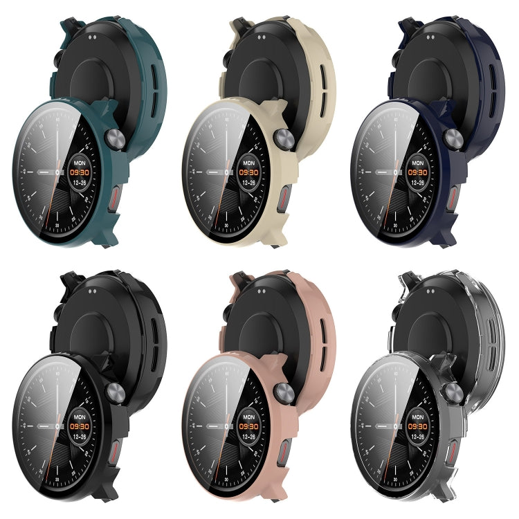 For Xiaomi Mibro Watch Lite 2 PC + Tempered Film Integrated Watch Protective Case(Pine Green) - Watch Cases by PMC TechLife | Online Shopping South Africa | PMC TechLife