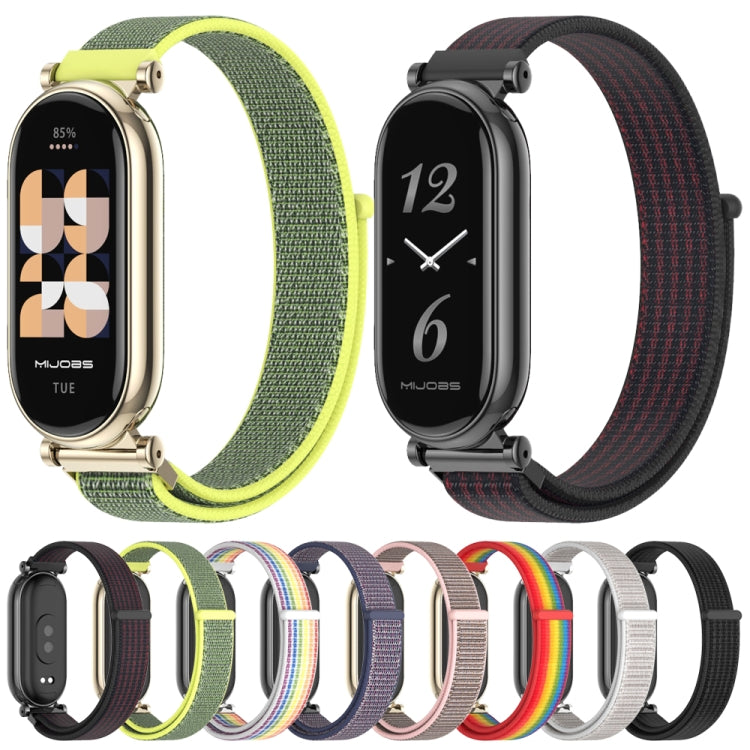 For Xiaomi Smart Band 10 / 9 / 8 Mijobs GT4 Breathable Nylon Loop Watch Band(Pink Light Gold) - free shipping - PMc TechLife - Order now!