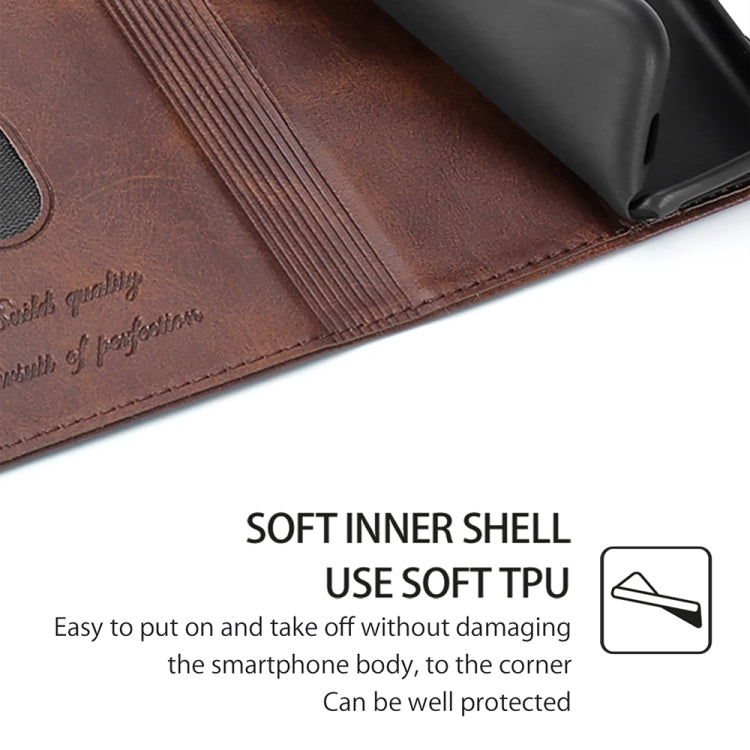 For Motorola Moto G Play 4G 2024 Cow Texture Magnetic Leather Phone Case(Dark Brown) - Motorola Cases by PMC Jewellery | Online Shopping South Africa | PMC Jewellery | Buy Now Pay Later Mobicred