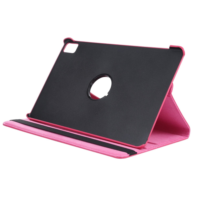 For iPad Pro 11 2024 360 Degree Rotation Litchi Texture Leather Tablet Case with Holder(Rose Red) - free shipping - PMC TechLife - Order now!