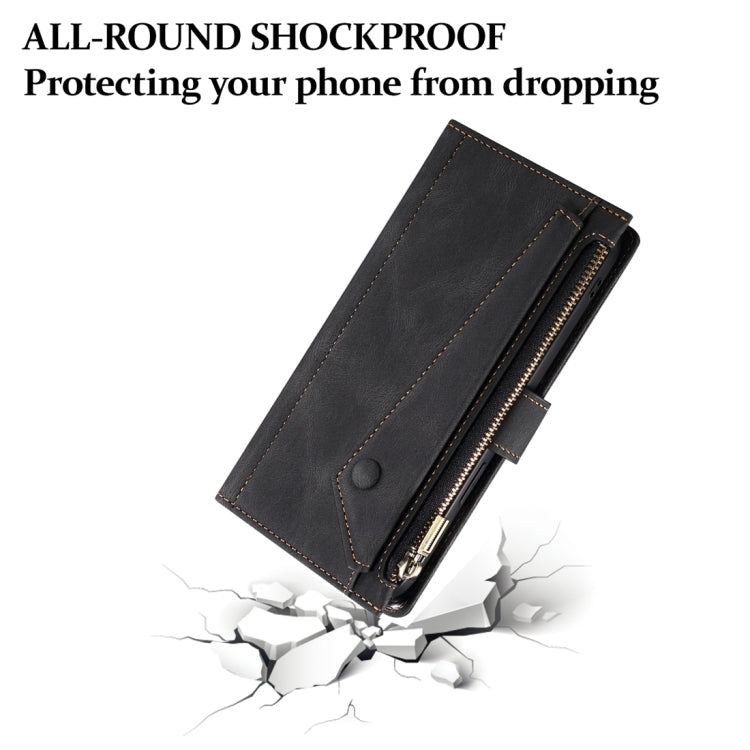 For Motorola Moto G34 ESEBLE Retro Frosted RFID Leather Phone Case(Black) - free shipping - PMC TechLife - Order now!