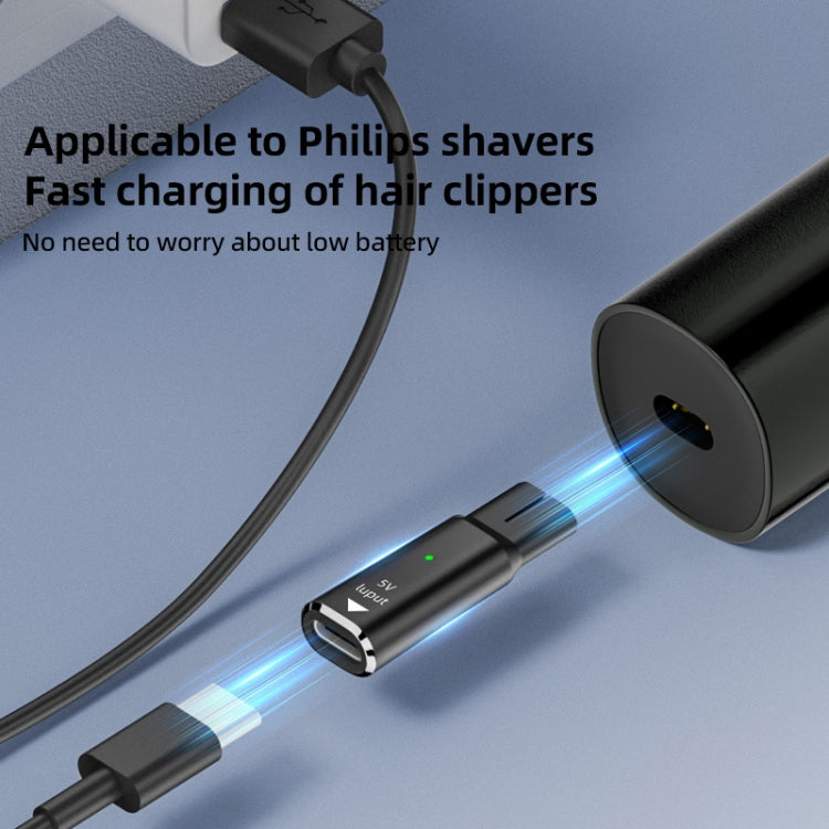 Shaver / Clipper Charging Adapter for Philips, Interface:Type-C to 5V Single Slot(Grey) - Shavers Parts by PMC TechLife | Online Shopping South Africa | PMC TechLife | Buy Now Pay Later Mobicred