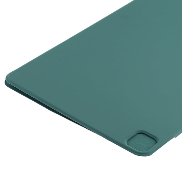 For iPad Pro 11 2024 Double-sided Clip Fixed Buckle Magnetic PU Leather Smart Tablet Case(Dark Green) - iPad Pro 11 2024 Cases by PMC TechLife | Online Shopping South Africa | PMC TechLife | Buy Now Pay Later Mobicred