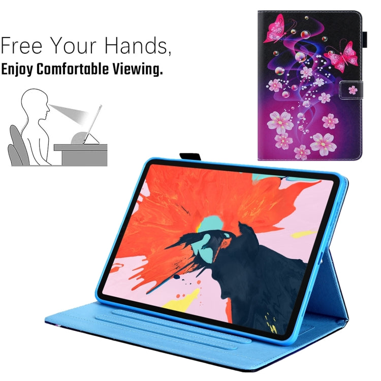 For iPad Pro 11 2024 Colored Drawing Leather Smart Tablet Case(Dual Pink Butterflies) - iPad Pro 11 2024 Cases by PMC TechLife | Online Shopping South Africa | PMC TechLife | Buy Now Pay Later Mobicred