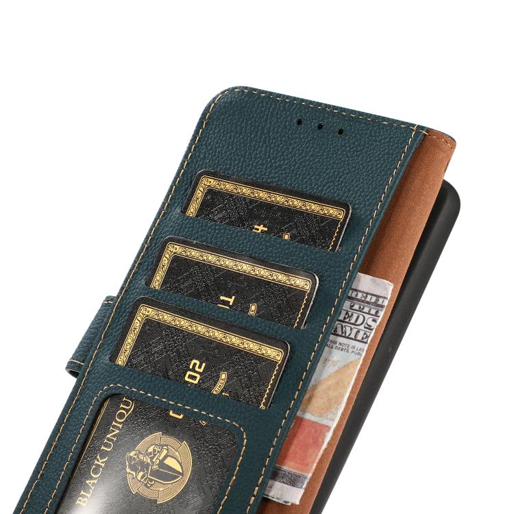 For iPhone 17 Air KHAZNEH Custer Genuine Leather RFID Phone Case(Green) - free shipping - PMc TechLife - Order now!