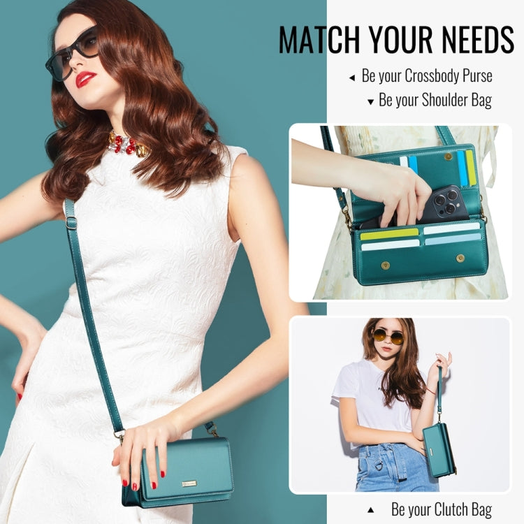 CaseMe ME30 Max Multifunctional Large-Capacity Shoulder Crossbody Phone Bag(Blue Green) - by CaseMe | Online Shopping South Africa | PMC Jewellery | Buy Now Pay Later Mobicred