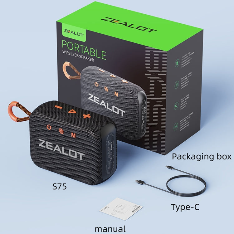 Zealot S75 Portable Outdoor IPX6 Waterproof Bluetooth Speaker(Blue) - free shipping - PMC Jewellery - Order now!