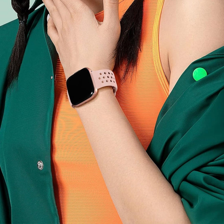 For Fitbit Versa 2 Breathable Silicone Watch Band, Size: Small(Cyan) - Watch Bands by PMc TechLife | Online Shopping South Africa | PMc TechLife | Buy Now Pay Later Mobicred