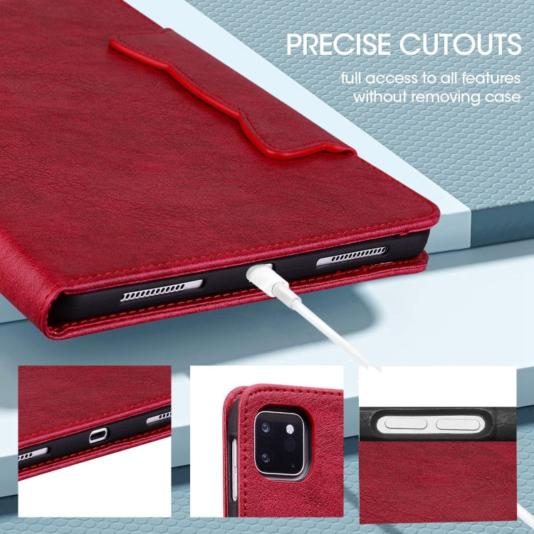 For iPad Air 11 2025 / 2024 / Air 5 / Air 4 Cat Buckle Leather Smart Tablet Case(Red) - free shipping - PMC TechLife - Order now!