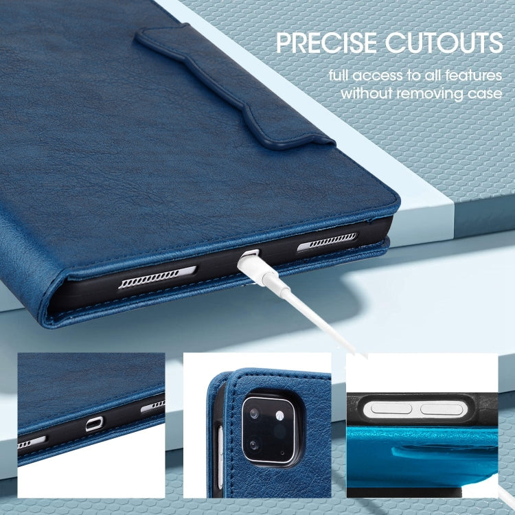 For iPad Air 11 2025 / 2024 / Air 5 / Air 4 Cat Buckle Leather Smart Tablet Case(Royal Blue) - iPad Air 11 2025 / 2024 Cases by PMC TechLife | Online Shopping South Africa | PMC TechLife | Buy Now Pay Later Mobicred