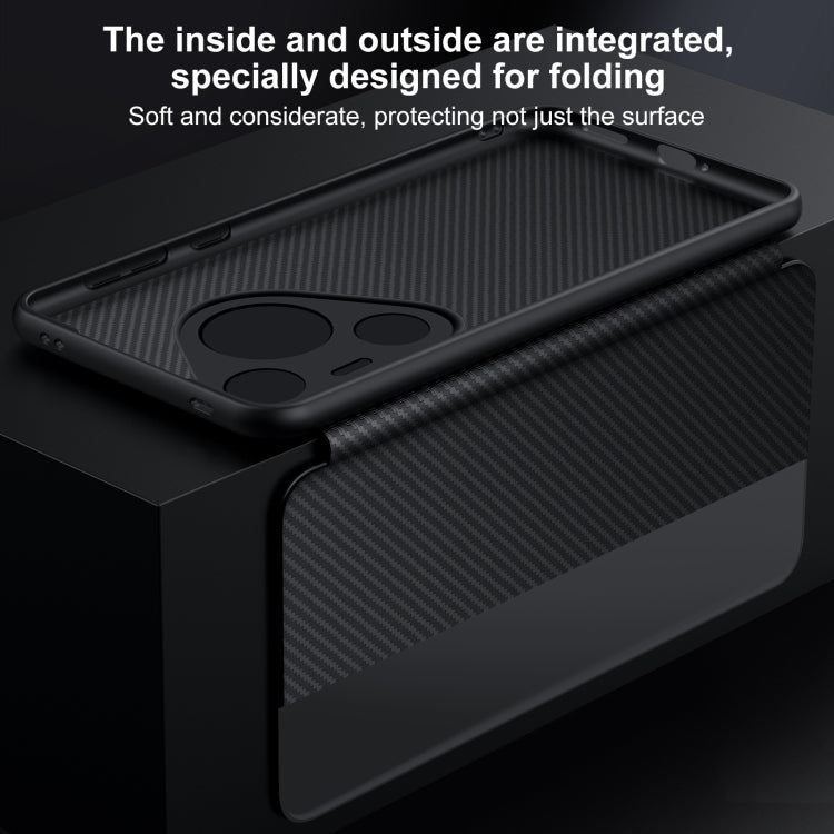 For Huawei Pura 70 SULADA Kevlar 600D Texture Smart Window Leather Phone Case(Blue) - free shipping - PMC Jewellery - Order now!