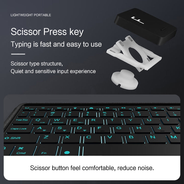 For iPad Air 13 2024 Intelligent Detachable Touch Bluetooth Keyboard Leather Tablet Case with Backlight/Pen Slot(Black) - Universal by PMC TechLife | Online Shopping South Africa | PMC TechLife | Buy Now Pay Later Mobicred