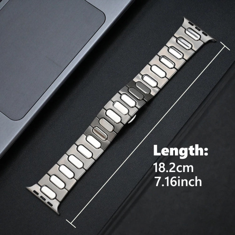 For Apple Watch SE 2023 44mm Oval Butterfly Buckle Titanium Alloy Watch Band(Silver) - free shipping - PMC TechLife - Order now!