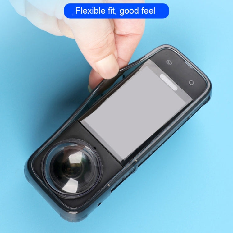 For Insta360 X4 Clear 1.5mm Soft TPU Protective Case Single Cover(Clear Black) - Case & Bags by PMC TechLife | Online Shopping South Africa | PMC TechLife | Buy Now Pay Later Mobicred