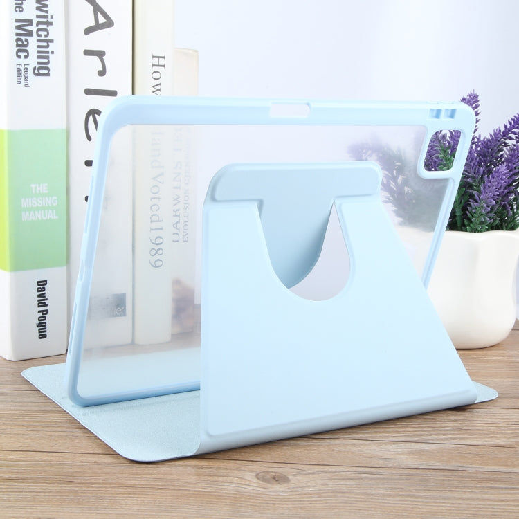 For iPad Pro 13 2024 GEBEI Acrylic TPU 3-folding Rotating Smart Tablet Leather Case withh Pen Slot(Sky Blue) - iPad Pro 13 2024 Cases by GEBEI | Online Shopping South Africa | PMC TechLife | Buy Now Pay Later Mobicred