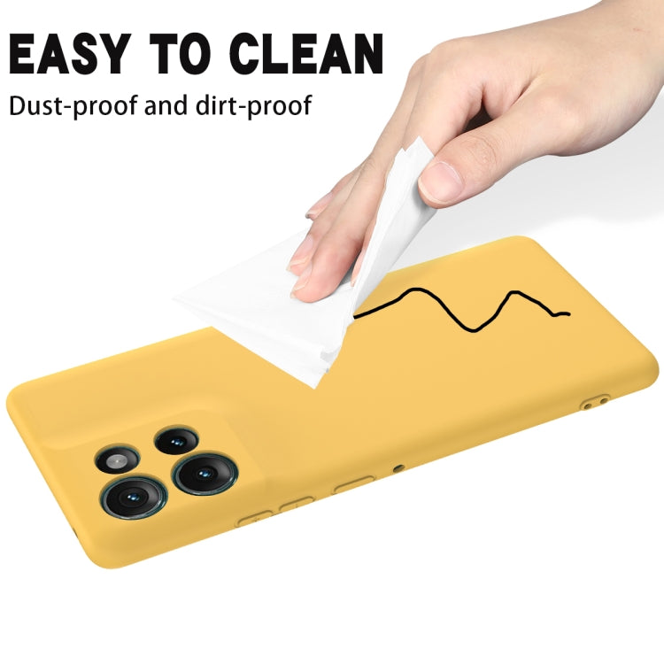 For Motorola Edge 50 Solid Color Liquid Silicone Dropproof Full Coverage Phone Case(Yellow) - free shipping - PMC TechLife - Order now!
