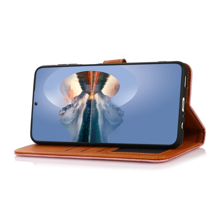 For Samsung Galaxy S25 Ultra 5G KHAZNEH Dual-color Cowhide Texture Flip Leather Phone Case(Brown) - Galaxy S25 Ultra 5G Cases by PMC TechLife | Online Shopping South Africa | PMC TechLife | Buy Now Pay Later Mobicred