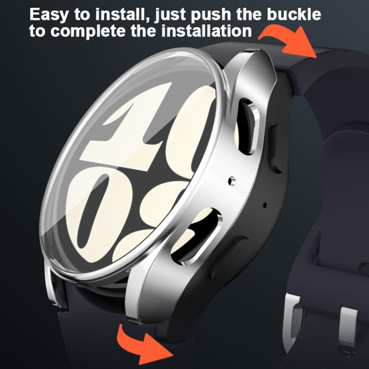 For Samsung Galaxy Watch FE 40mm Full Coverage Electroplated TPU Watch Protective Case(Transparent) - Watch Cases by PMC TechLife | Online Shopping South Africa | PMC TechLife | Buy Now Pay Later Mobicred