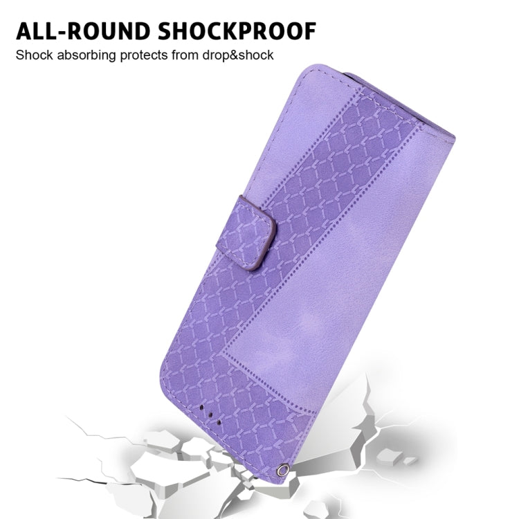 For Samsung Galaxy S25 Ultra 5G Seven-shaped Embossed Leather Phone Case(Purple) - Galaxy S25 Ultra 5G Cases by PMC Jewellery | Online Shopping South Africa | PMC Jewellery | Buy Now Pay Later Mobicred