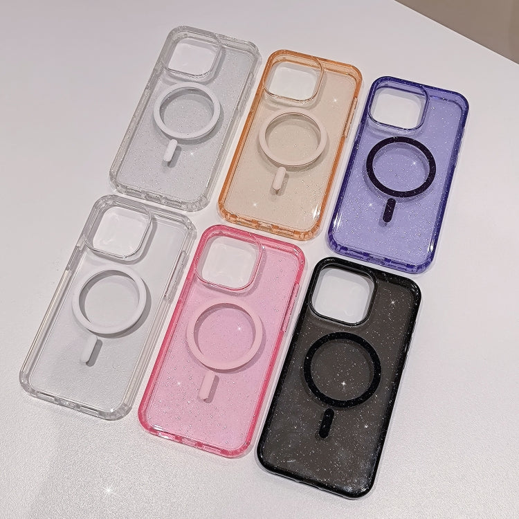 For iPhone 16 Plus Glitter Powder TPU Hybrid PC MagSafe Phone Case(Translucent) - free shipping - PMC TechLife - Order now!