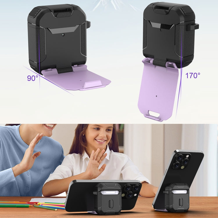 For AirPods 3 Phone Holder Design Earbuds Box Protective Case(Orange) - For AirPods 3 by PMC Jewellery | Online Shopping South Africa | PMC Jewellery | Buy Now Pay Later Mobicred