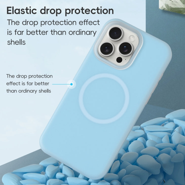 For iPhone 16 Jelly Liquid Silicone MagSafe Magnetic Phone Case(White) - iPhone 16 Cases by PMC TechLife | Online Shopping South Africa | PMC TechLife | Buy Now Pay Later Mobicred