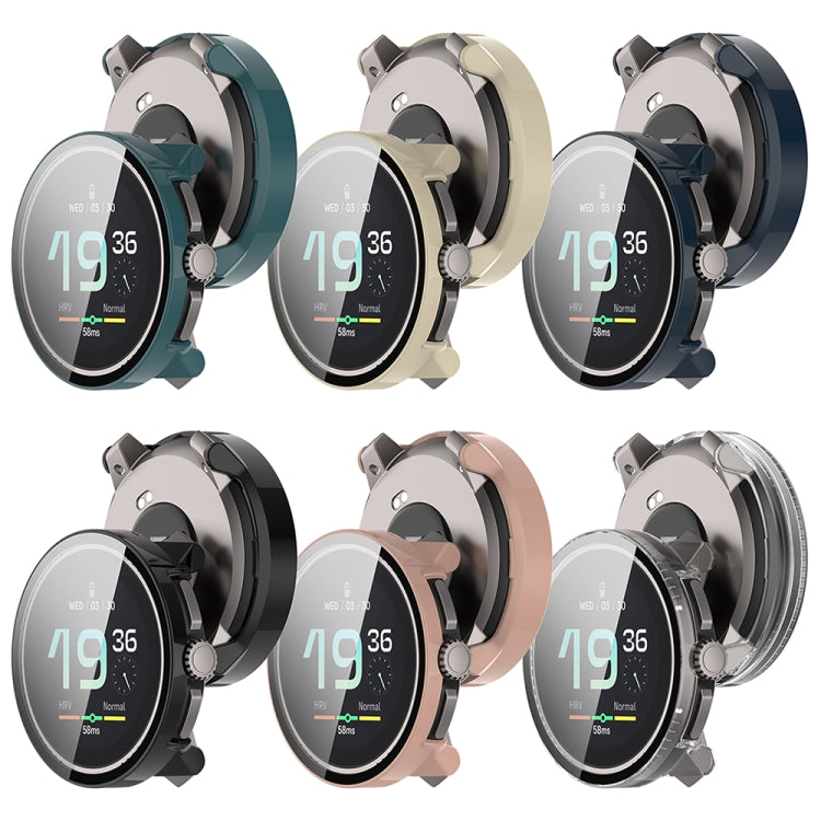 For Suunto Race S PC + Tempered Glass Film Integrated Watch Protective Case(Pine Green) - Watch Case by PMC TechLife | Online Shopping South Africa | PMC TechLife | Buy Now Pay Later Mobicred