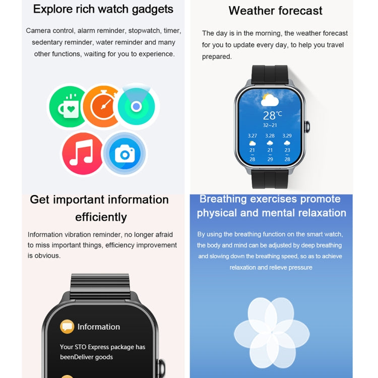 D8 Pro 2.01 inch 2 in 1 Bluetooth Earphone Steel Strap Smart Watch, Support NFC with Cover(Space Grey) - Smart Watches by PMC TechLife | Online Shopping South Africa | PMC TechLife | Buy Now Pay Later Mobicred