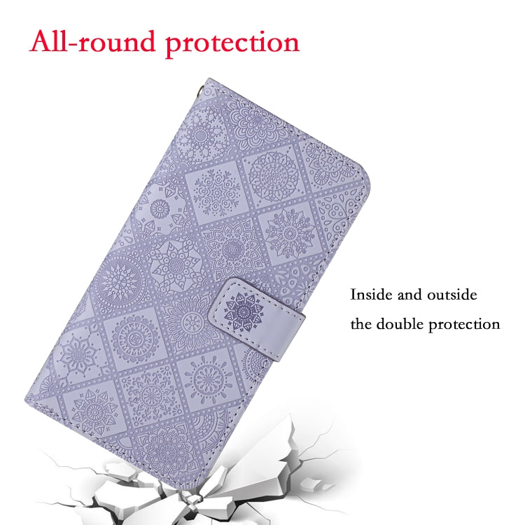 For Samsung Galaxy S25 Ultra 5G Ethnic Style Embossed Pattern Leather Phone Case(Purple) - Galaxy S25 Ultra 5G Cases by PMC Jewellery | Online Shopping South Africa | PMC Jewellery | Buy Now Pay Later Mobicred