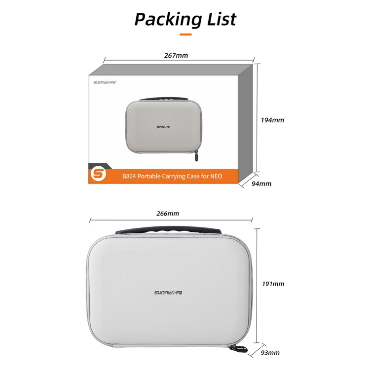 For DJI Neo Sunnylife Drone Batteries Kit Storage Case Box Suitcase(Black) - free shipping - PMC TechLife - Order now!
