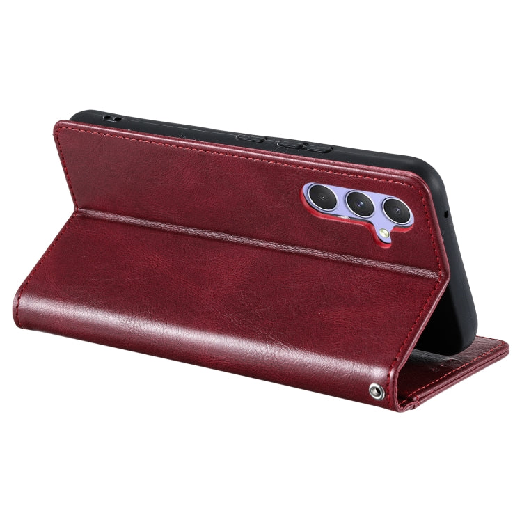 For Samsung Galaxy S25+ 5G Simple 6-Card Wallet Leather Phone Case(Wine Red) - Galaxy S25+ 5G Cases by PMC TechLife | Online Shopping South Africa | PMC TechLife | Buy Now Pay Later Mobicred