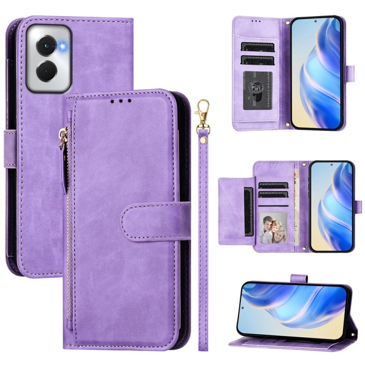 For Motorola Moto G Power 5G 2024 Multi-Card Slots Zipper Wallet