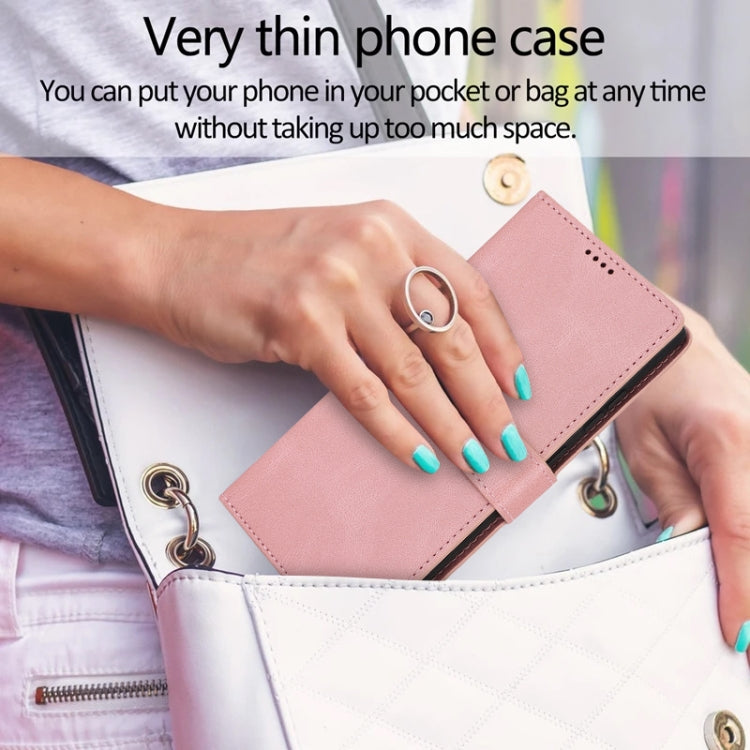 For Samsung Galaxy S25 Ultra 5G Fantasy Skin-feel Calfskin Texture Leather Phone Case(Pink) - Galaxy S25 Ultra 5G Cases by PMC TechLife | Online Shopping South Africa | PMC TechLife | Buy Now Pay Later Mobicred
