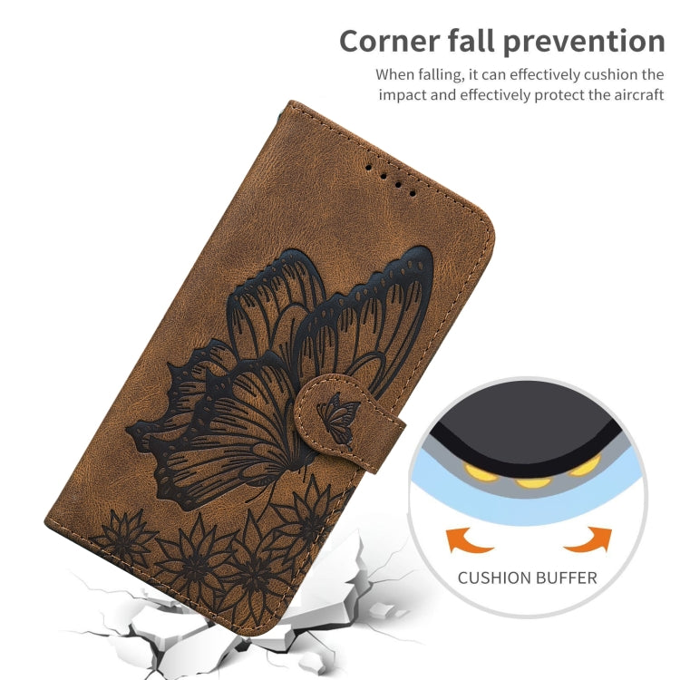 For Samsung Galaxy S25 5G Retro Skin Feel Butterflies Embossing Horizontal Flip Leather Phone Case(Brown) - Galaxy S25 5G Cases by PMC TechLife | Online Shopping South Africa | PMC TechLife | Buy Now Pay Later Mobicred