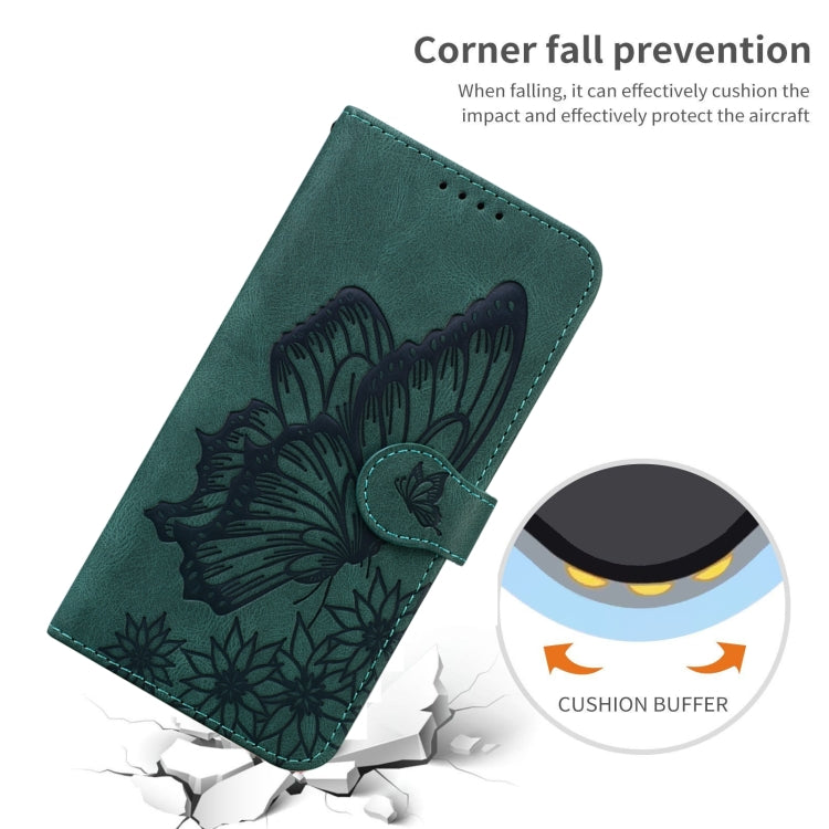 For Samsung Galaxy S25+ 5G Retro Skin Feel Butterflies Embossing Horizontal Flip Leather Phone Case(Green) - Galaxy S25+ 5G Cases by PMC TechLife | Online Shopping South Africa | PMC TechLife | Buy Now Pay Later Mobicred