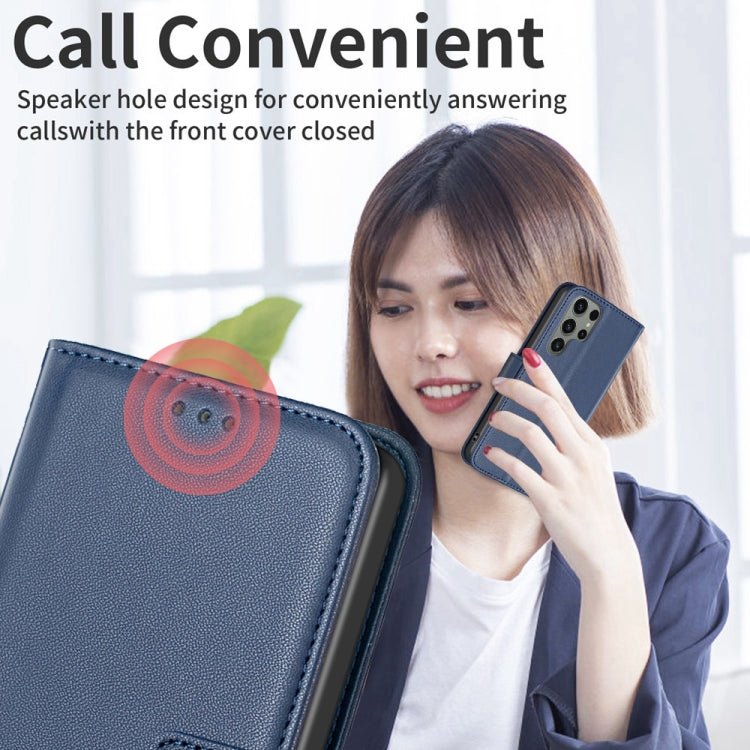For Samsung Galaxy S25 Ultra 5G Magnetic Buckle Leather Phone Case(Blue) - Galaxy S25 Ultra 5G Cases by PMC Jewellery | Online Shopping South Africa | PMC Jewellery | Buy Now Pay Later Mobicred