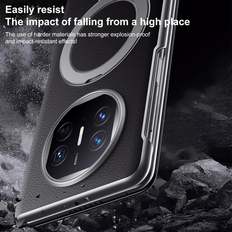 For Huawei Mate XT Ultimate Design SULADA Smart View Window MagSafe Magnetic Holder Leather Phone Case(Black) - Huawei Cases by SULADA | Online Shopping South Africa | PMC TechLife | Buy Now Pay Later Mobicred