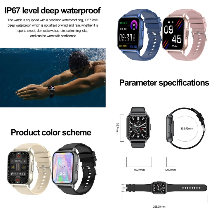 ZW36 1.83 inch BT Call Smart Watch, Blood oxygen / Blood Pressure / Heart Rate(Black) - Smart Wristbands by PMC TechLife | Online Shopping South Africa | PMC TechLife | Buy Now Pay Later Mobicred