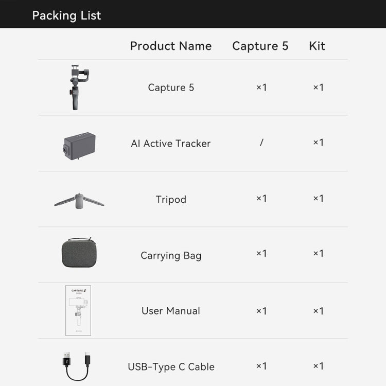 FUNSNAP Capture 5 Professional 3-Axis Handheld Gimbal Phone Live Stabilizer, Combo Version(Grey) - free shipping - PMC TechLife - Order now!