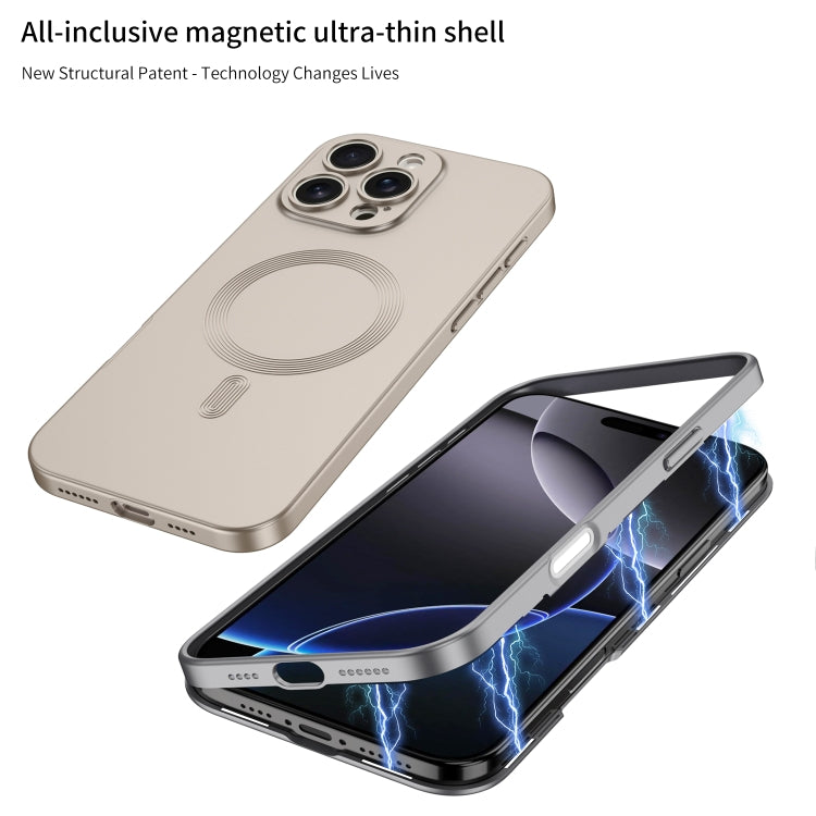 For iPhone 16 Pro Max GKK MagSafe Full Coverage Phone Case(Gold) - free shipping - PMC Jewellery - Order now!