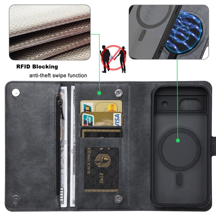 For Google Pixel 8a ViLi GVB Series MagSafe Magnetic RFID Leather Phone Case(Black) - free shipping - PMC TechLife - Order now!