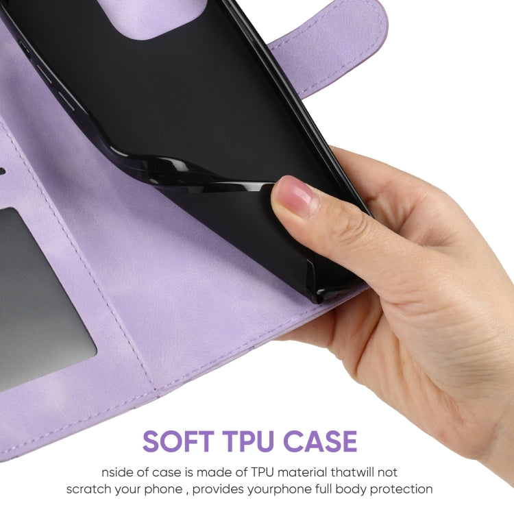 For Samsung Galaxy S25 Ultra 5G Skin Feel Geometric Lines Leather Phone Case(Purple) - Galaxy S25 Ultra 5G Cases by PMC TechLife | Online Shopping South Africa | PMC TechLife | Buy Now Pay Later Mobicred