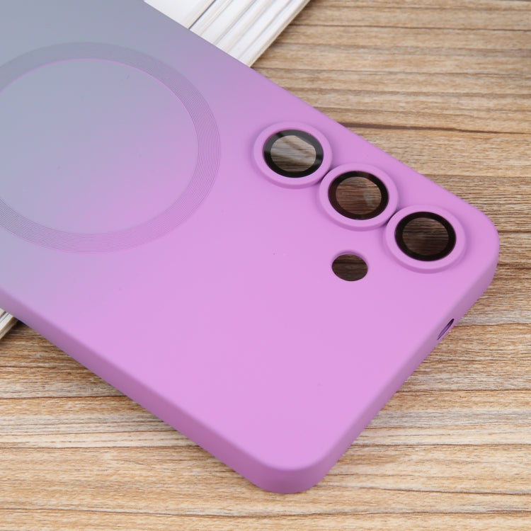 For Samsung Galaxy S25+ 5G Liquid TPU Silicone Gradient MagSafe Phone Case(Purple Grey) - free shipping - PMC TechLife - Order now!